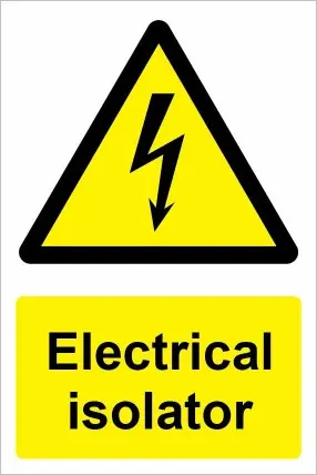 Electrical Isolator | SafetySigns.mu